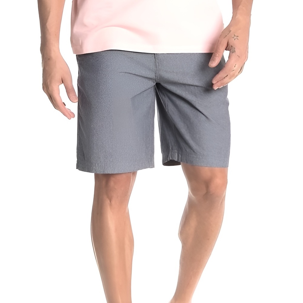 WALLIN & BROS. Men’s Grey Chambray 100% Cotton Golf Shorts